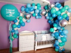 Выписка из роддома: оригинальное оформление воздушными шарами
